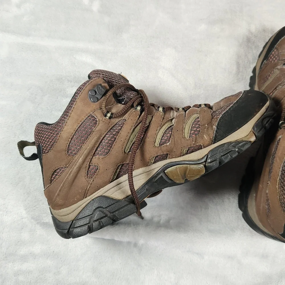 Merrell Men Moab 3 Dark Earth‎ Waterproof Hiking Shoes High Top Mens Size 9